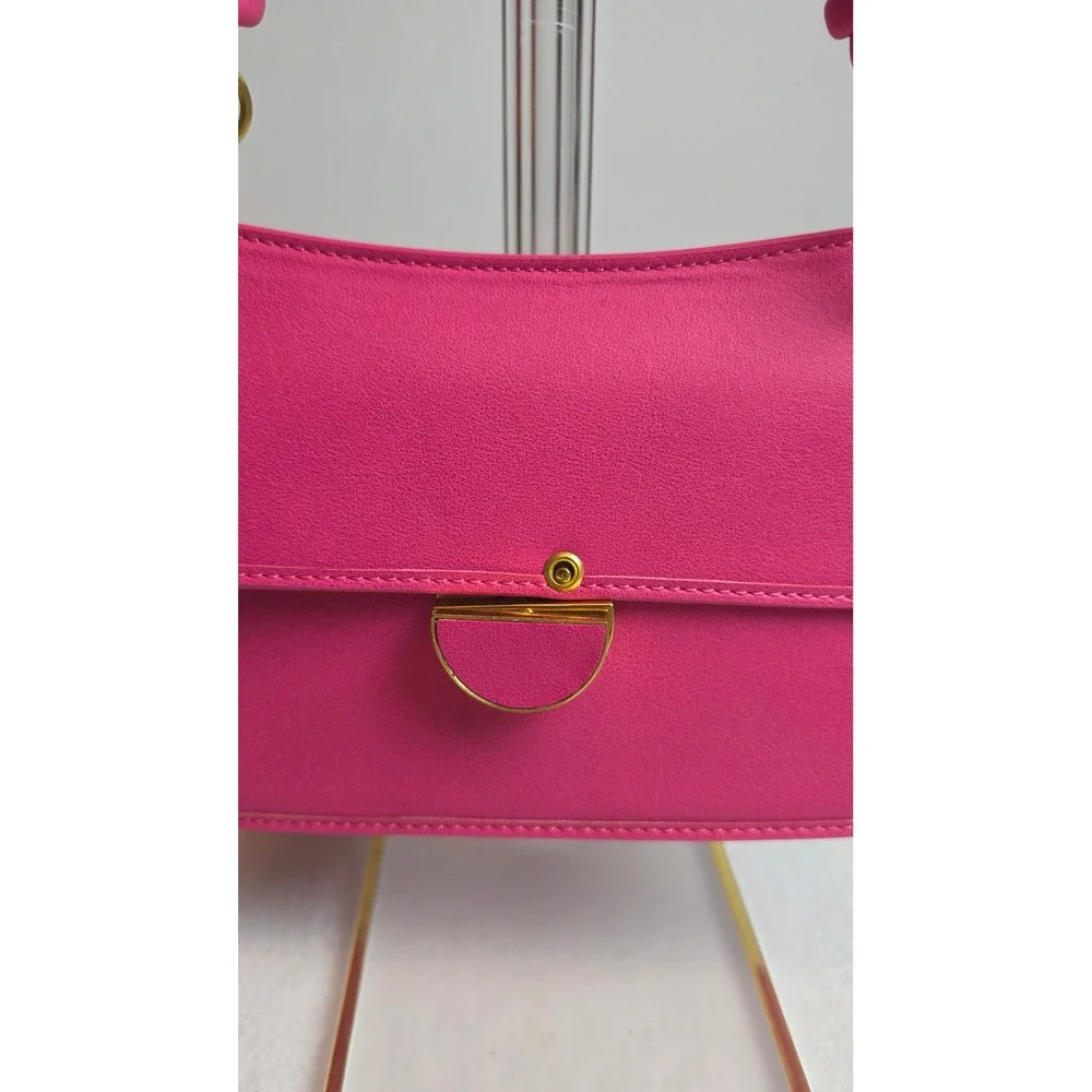 Scarleton Hot Pink Shoulder Bag Gold Hardware Knot Strap NWT